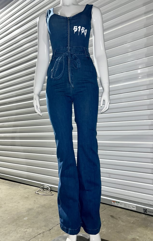 5150 Denim Tank Zip Jumpsuit