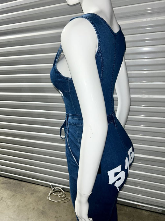 5150 Denim Tank Zip Jumpsuit