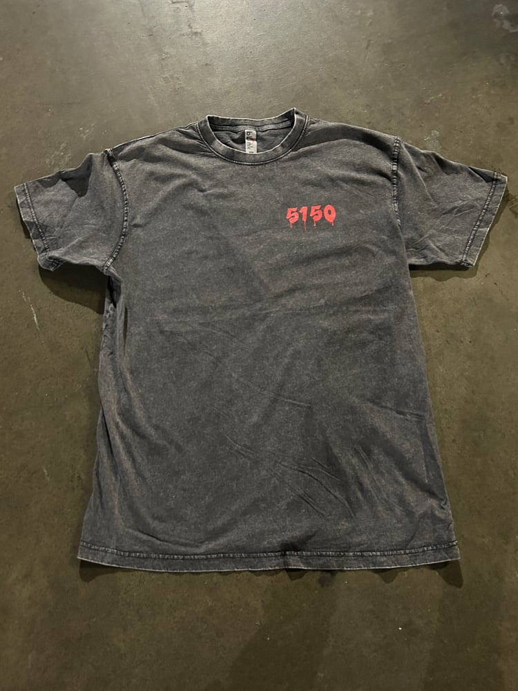 Grey Distressed 5150 Drip T
